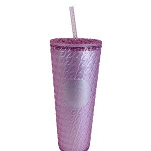 Starbucks Drink Light Pink Wave Cold Venti Refresher Coffee Tumbler Cup New 24oz